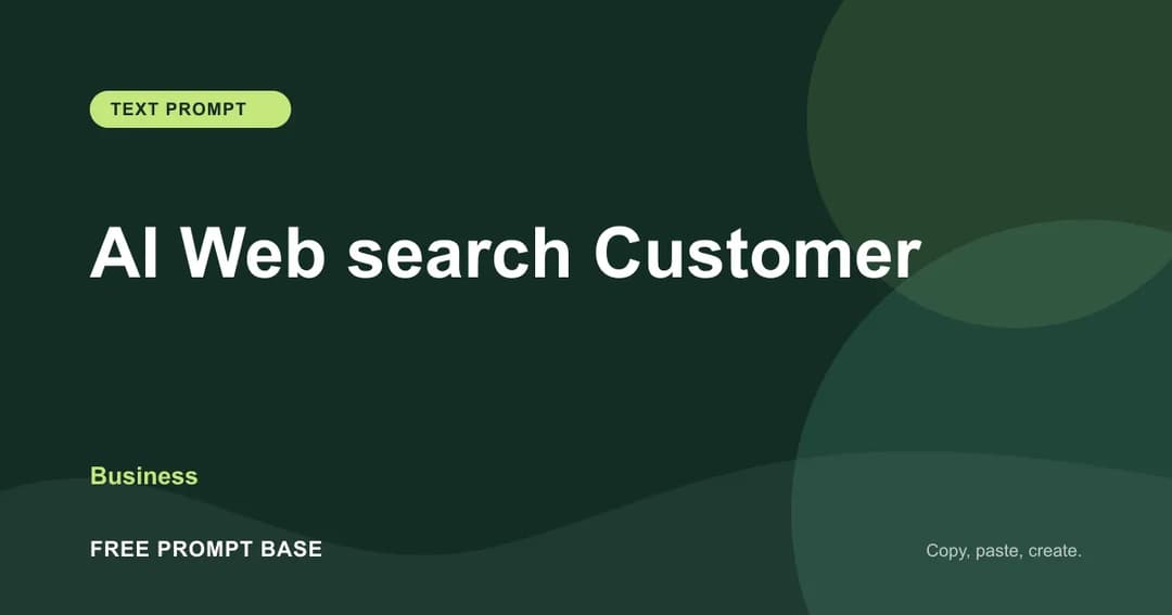 AI Web search Customer AI prompt cover
