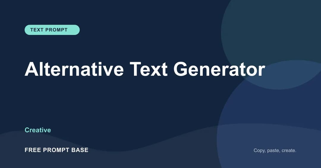 Alternative Text Generator AI prompt cover