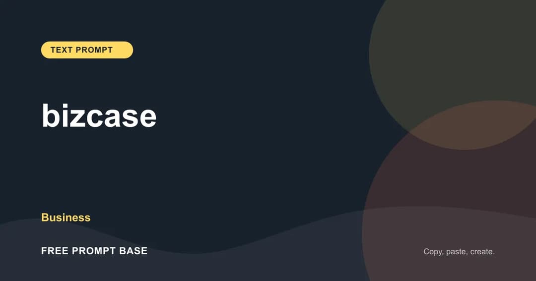 bizcase AI prompt cover