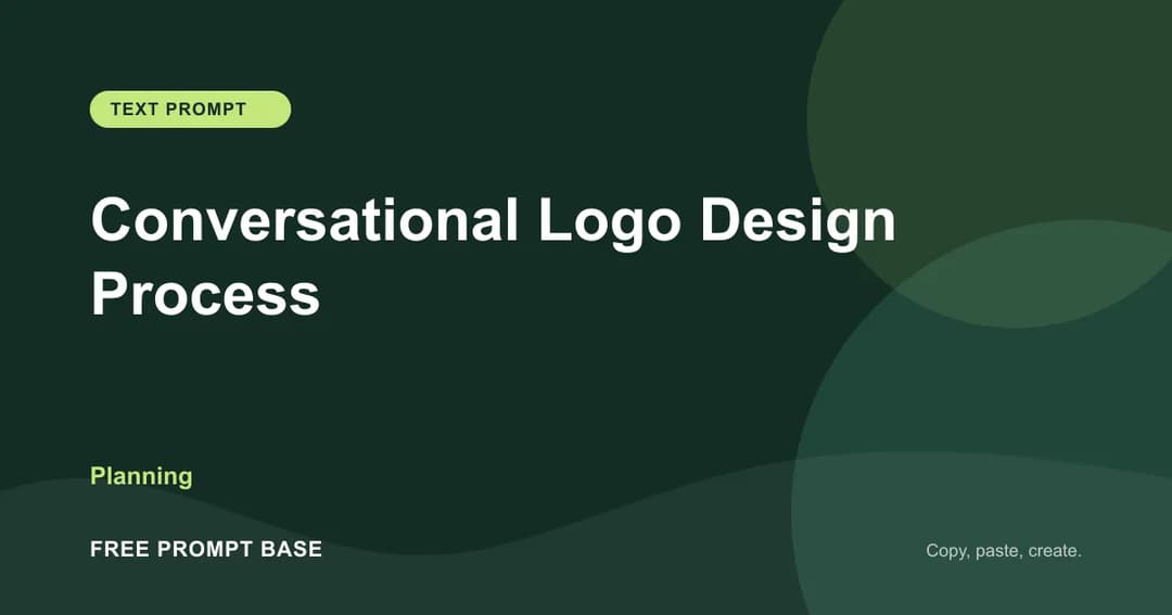 Conversational Logo Design Process AI prompt cover
