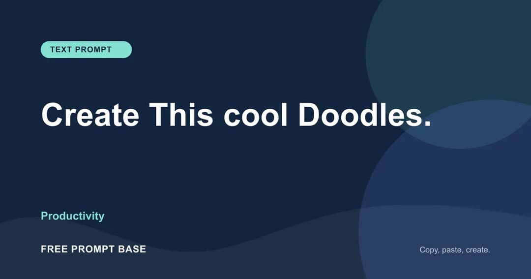 Create This cool Doodles. AI prompt cover