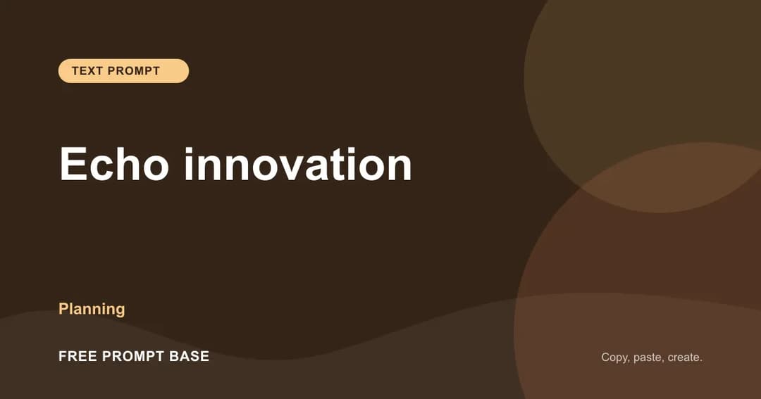Echo innovation AI prompt cover