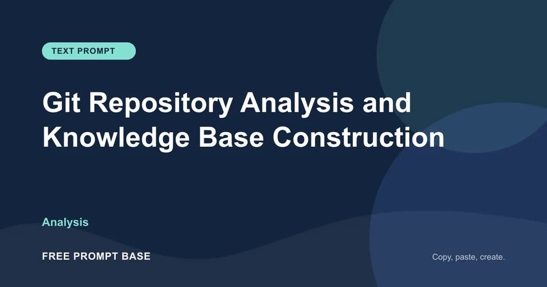 Git Repository Analysis and Knowledge Base Construction AI prompt cover