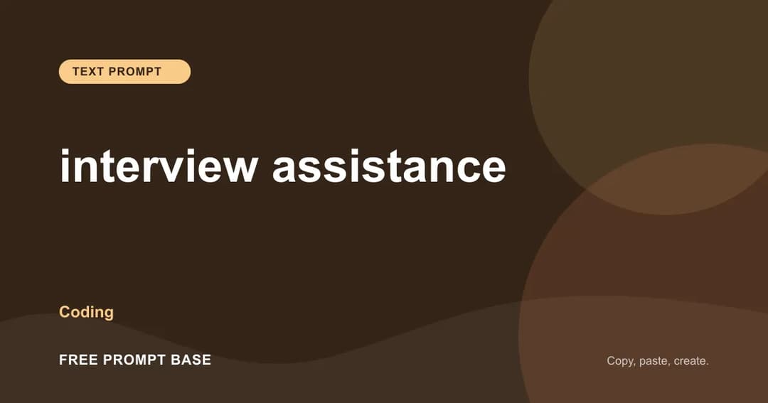 interview assistance AI prompt cover