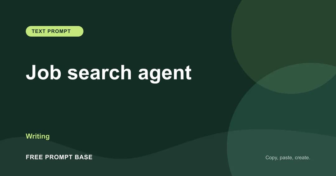 Job search agent AI prompt cover