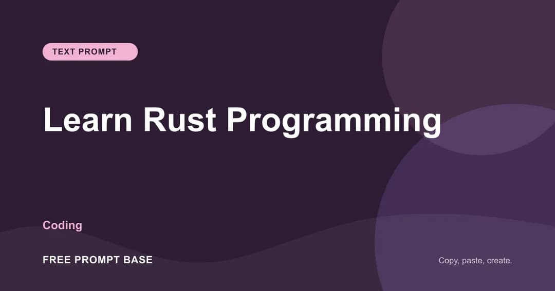 Learn Rust Programming AI prompt cover