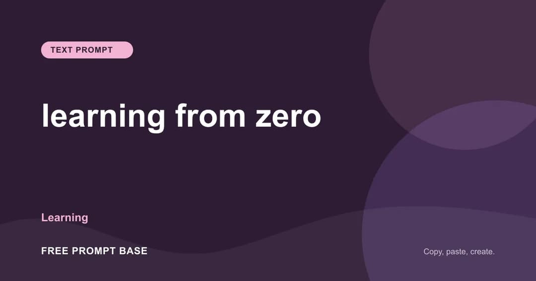 learning from zero AI prompt cover