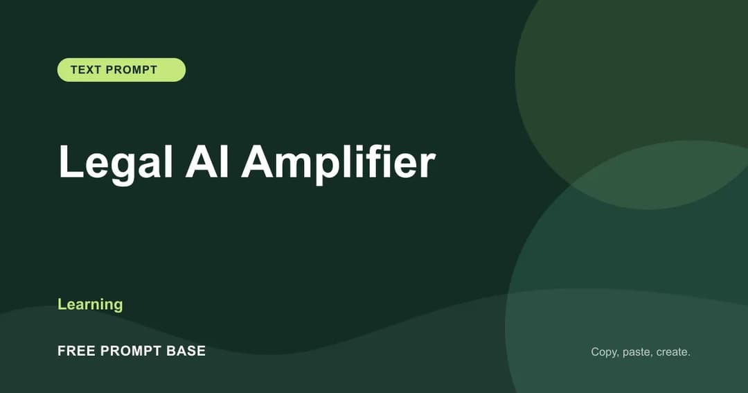 Legal AI Amplifier AI prompt cover