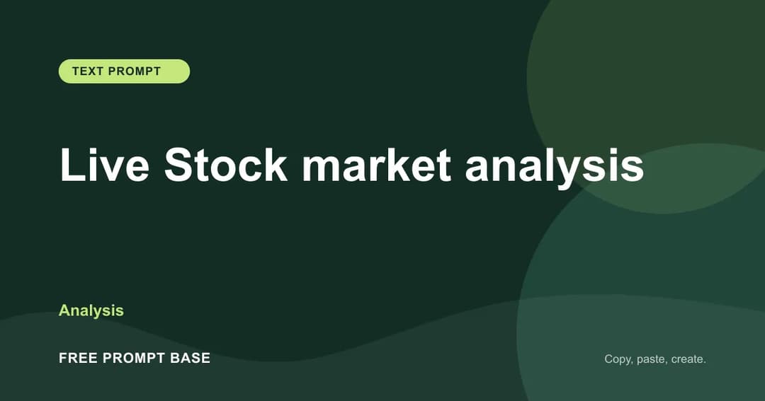 Live Stock market analysis AI prompt cover