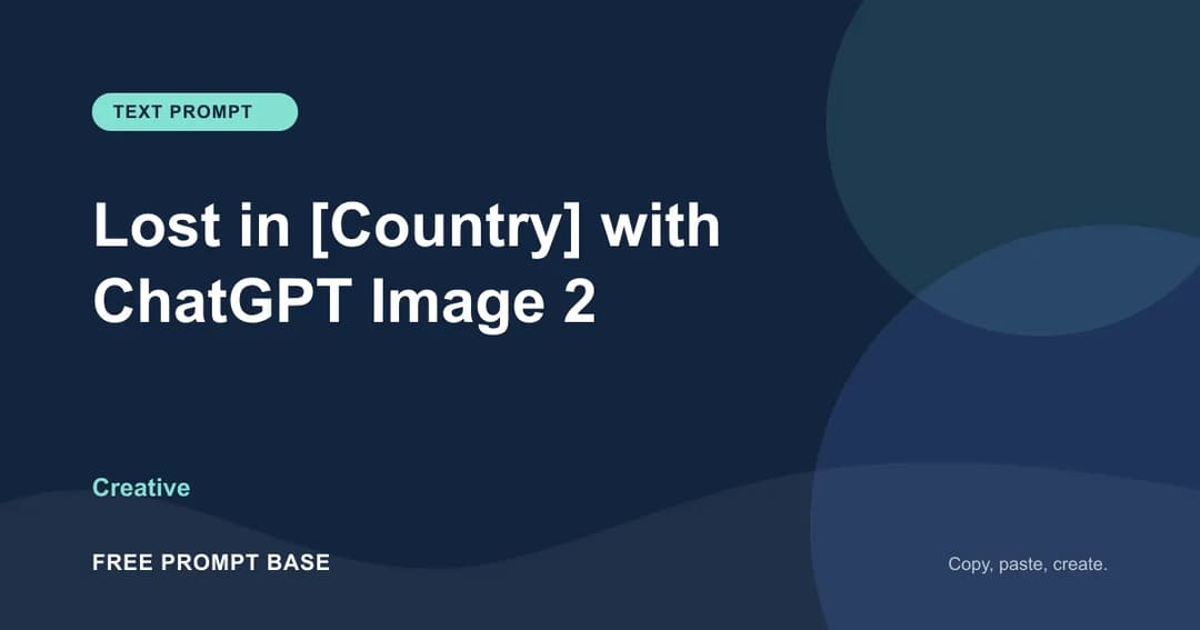 Lost in [Country] with ChatGPT Image 2 AI prompt cover