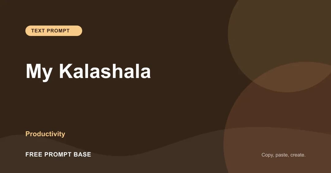 My Kalashala AI prompt cover