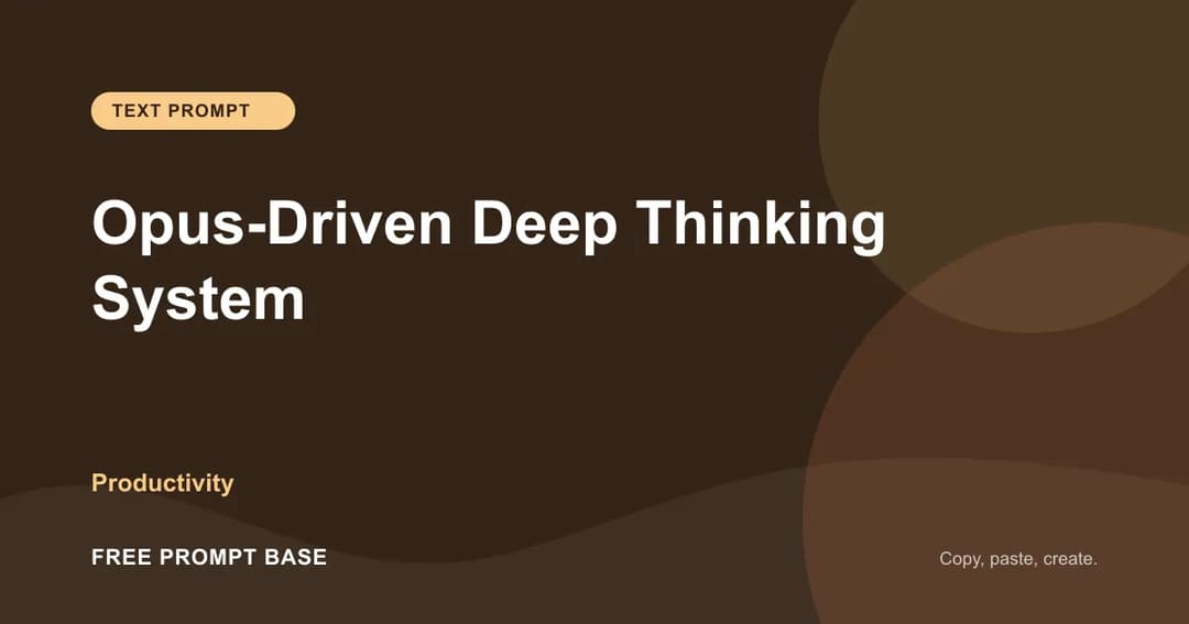 Opus-Driven Deep Thinking System AI prompt cover