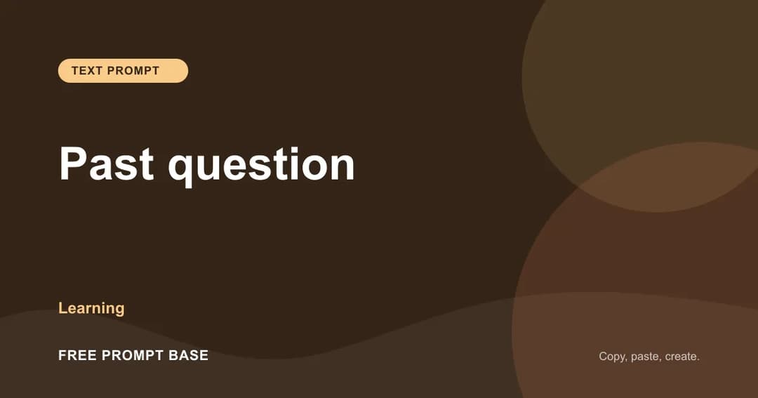 Past question AI prompt cover