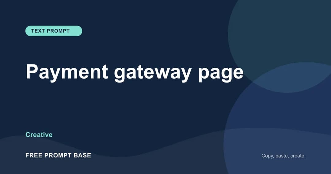 Payment gateway page AI prompt cover