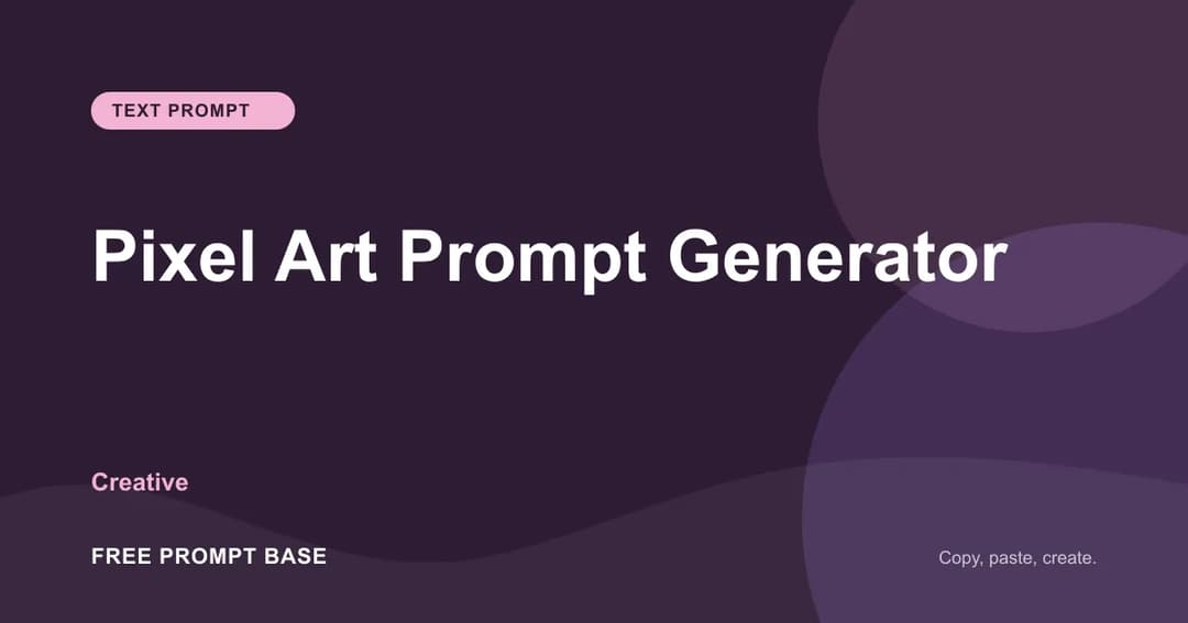 Pixel Art Prompt Generator AI prompt cover