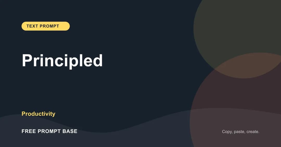 Principled AI prompt cover