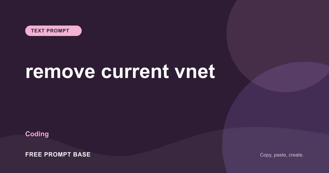 remove current vnet AI prompt cover