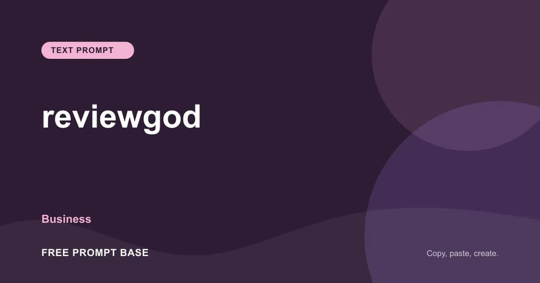 reviewgod AI prompt cover