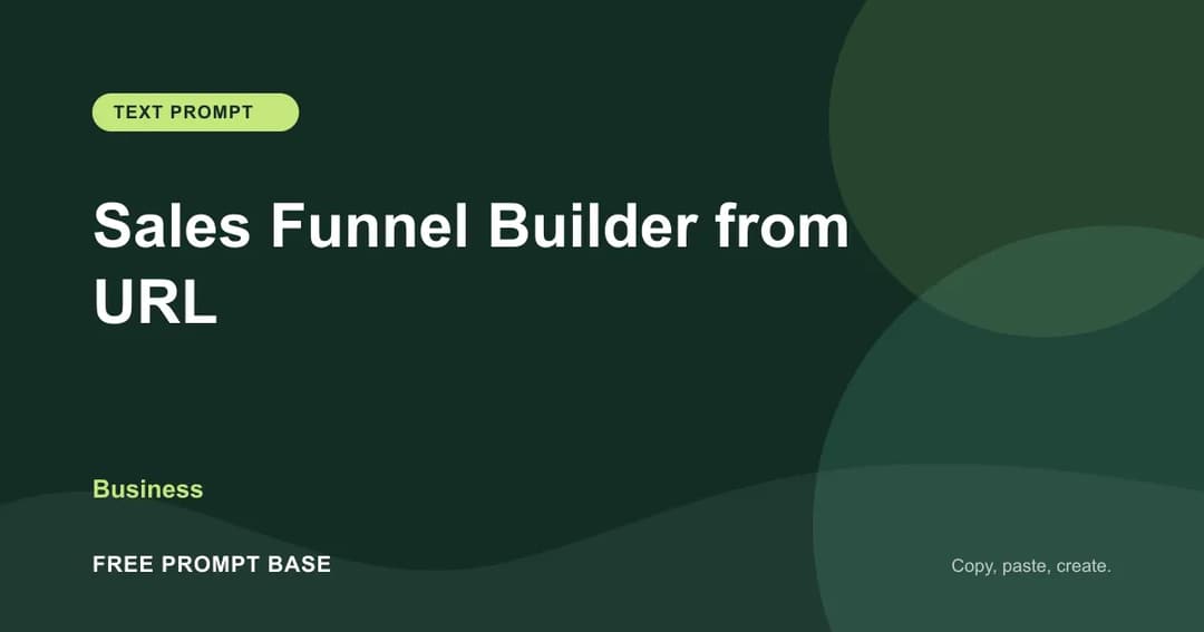 Sales Funnel Builder from URL AI prompt cover