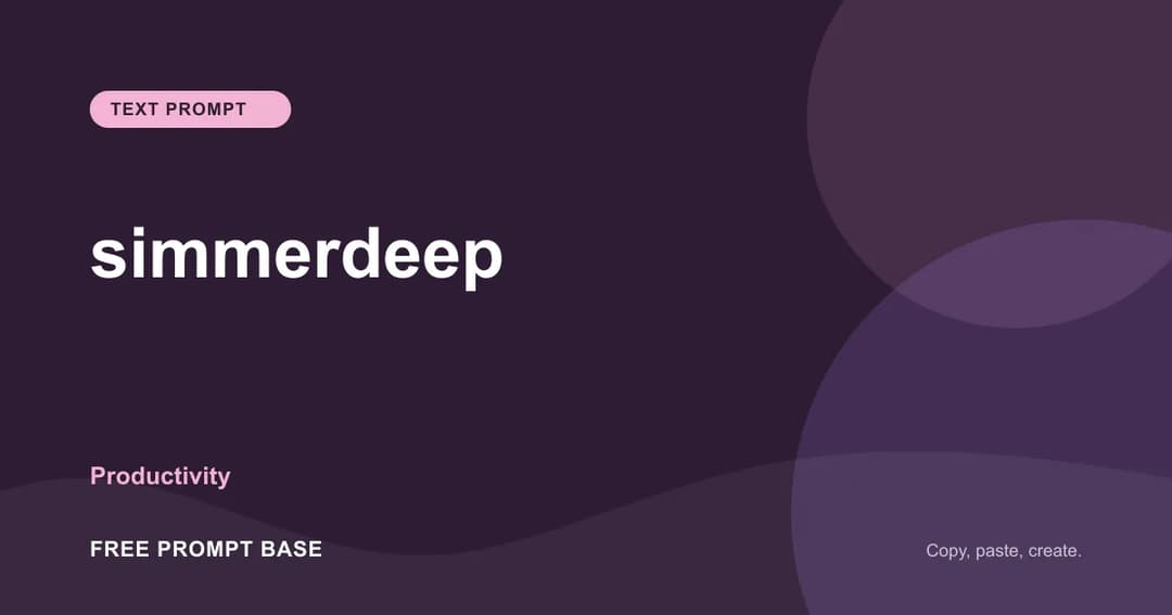 simmerdeep AI prompt cover