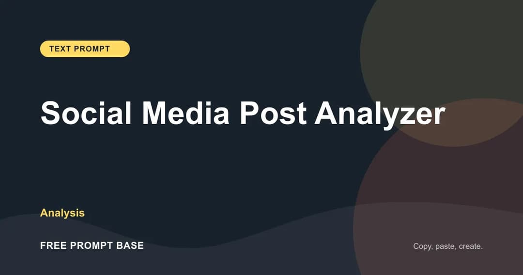 Social Media Post Analyzer AI prompt cover