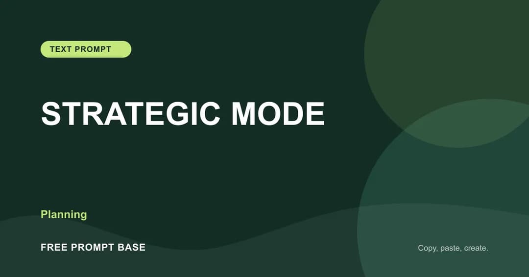 🚀 STRATEGIC MODE AI prompt cover