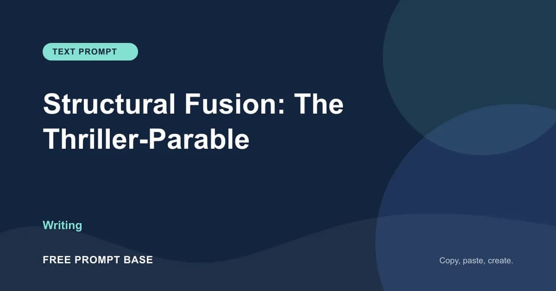 Structural Fusion: The Thriller-Parable AI prompt cover