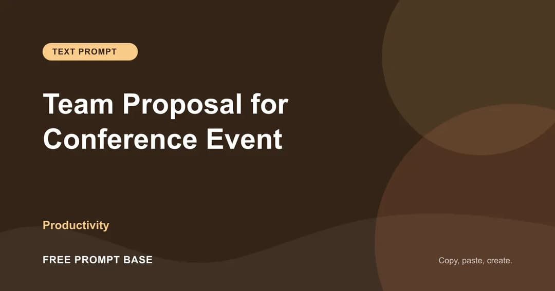 Team Proposal for Conference Event AI prompt cover