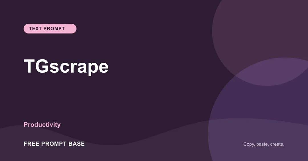TGscrape AI prompt cover