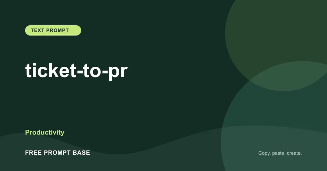 ticket-to-pr AI prompt cover