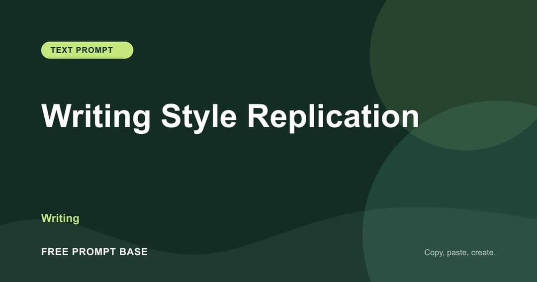 Writing Style Replication AI prompt cover