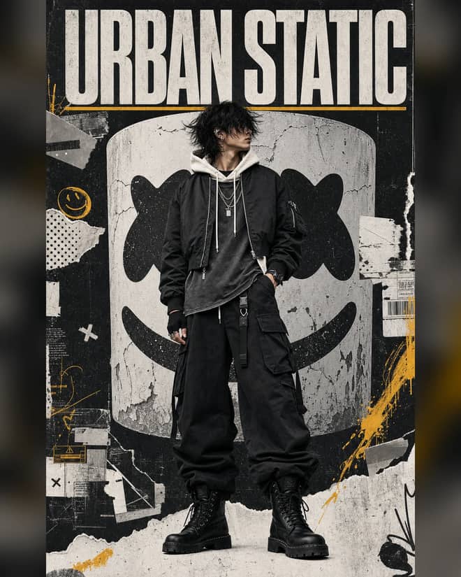 Marshmello-Inspired Luxury Streetwear Poster Prompt