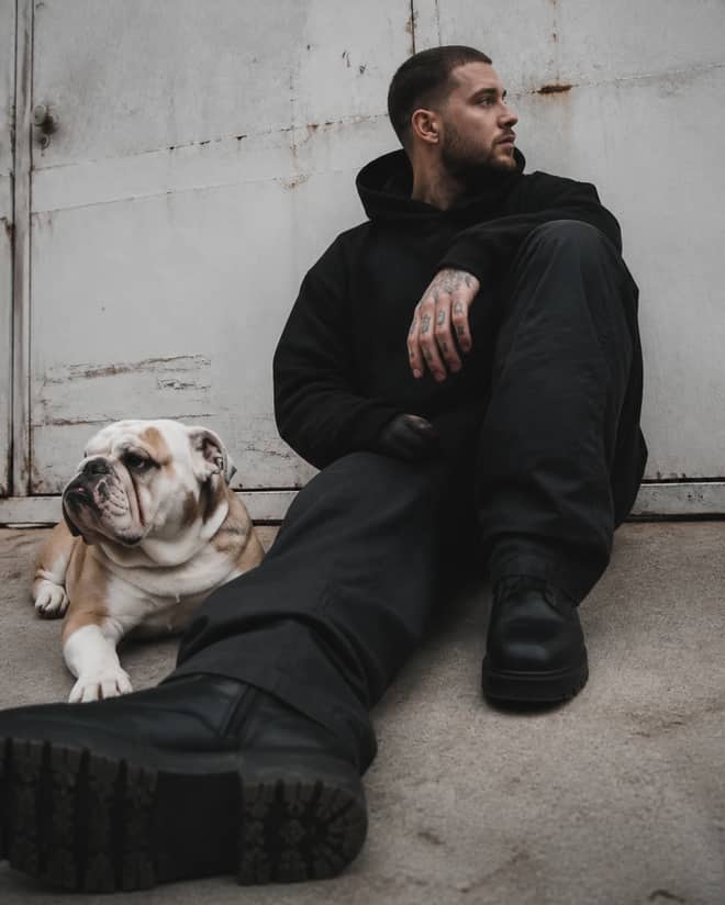 Bulldog Industrial Streetwear Fashion Portrait Prompt