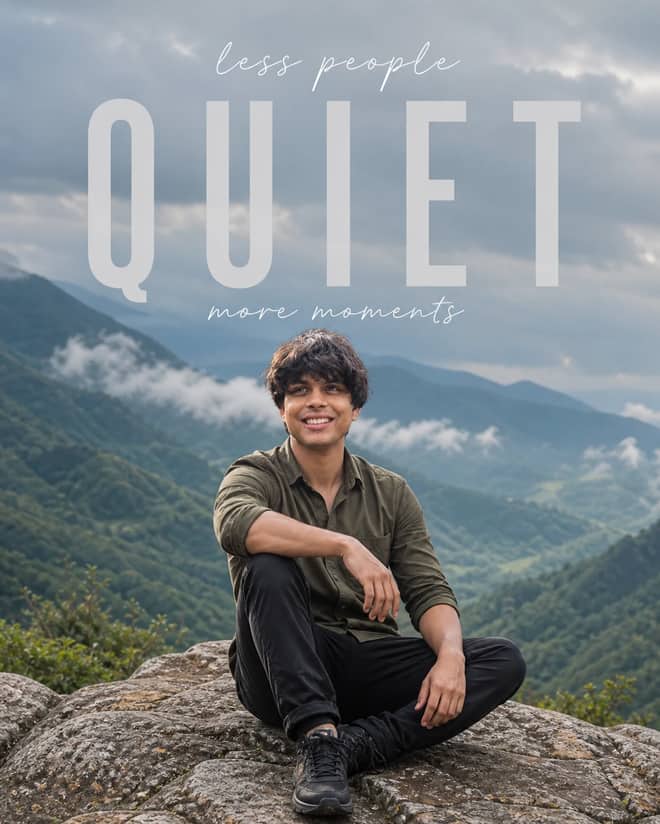 Rocky Mountain QUIET Typography Portrait Prompt