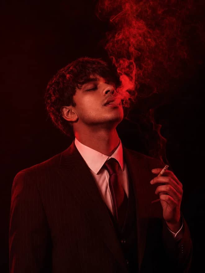 Smoky Studio Portrait – Gemini AI Photo Prompt
