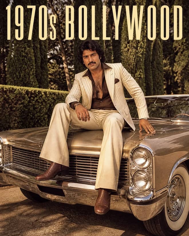 1970s Bollywood Classic Car Mafia Style Photo Prompt