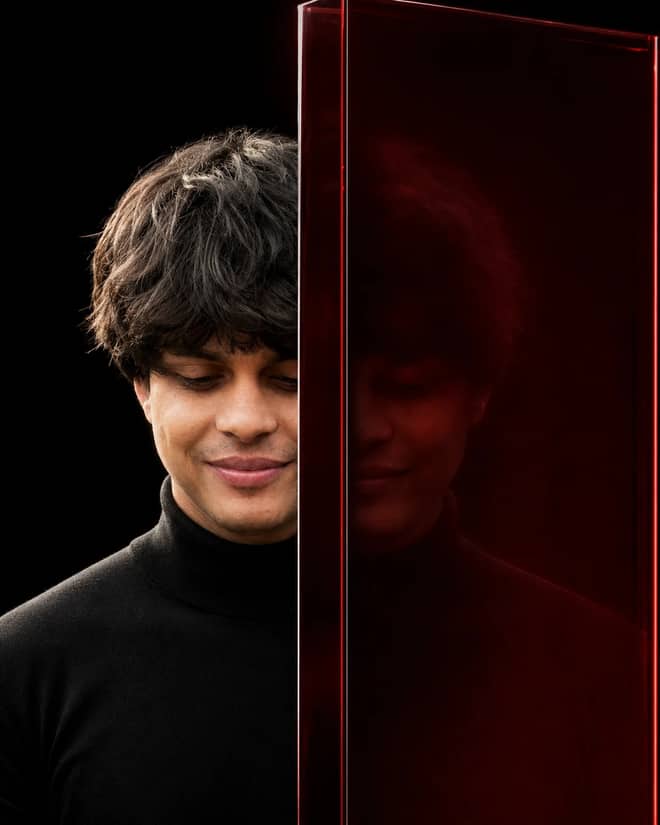 Trapped Inside Architectural Glass Portrait Prompt