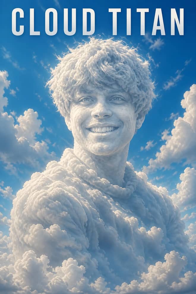 Monumental Cloud Sculpture Portrait AI Image Prompt