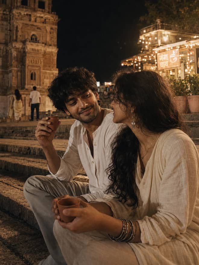 Kulhad Chai Couple – Gemini AI Photo Prompt
