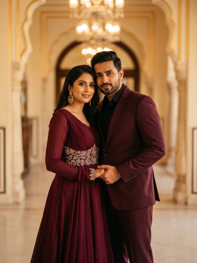 Indian Couple Portrait – Gemini AI Photo Prompt