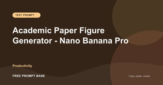 Academic Paper Figure Generator - Nano Banana Pro AI prompt cover