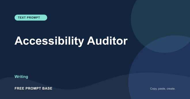 Accessibility Auditor AI prompt cover