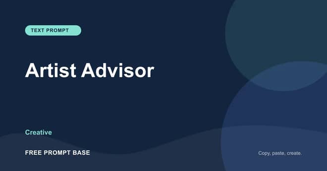 Artist Advisor AI prompt cover