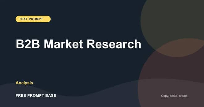 B2B Market Research AI prompt cover