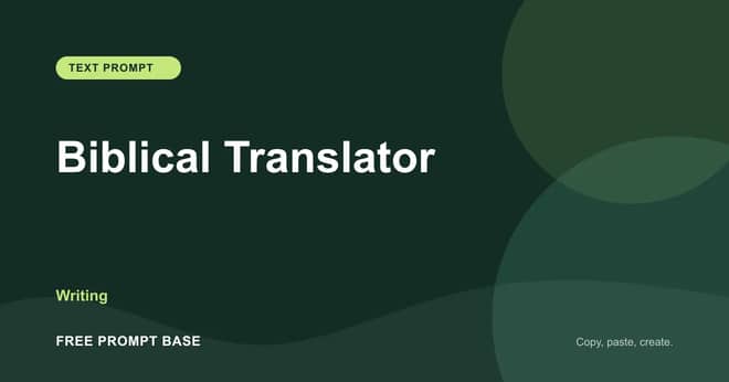 Biblical Translator AI prompt cover