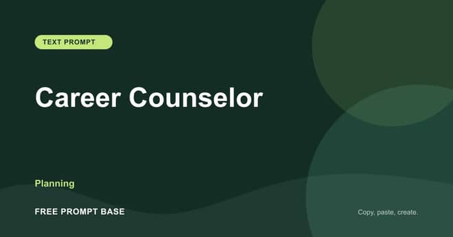 Career Counselor AI prompt cover