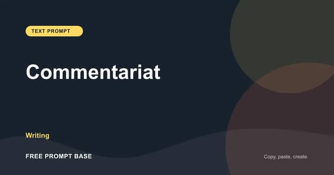 Commentariat AI prompt cover