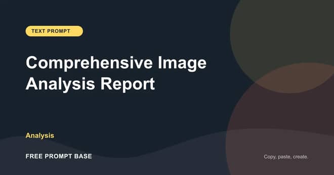 Comprehensive Image Analysis Report AI prompt cover