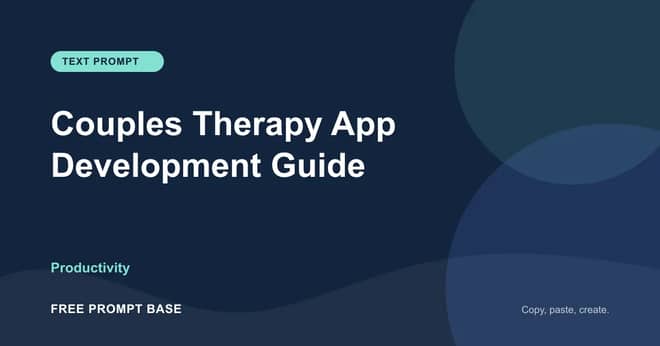 Couples Therapy App Development Guide AI prompt cover