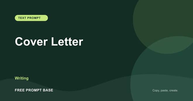Cover Letter AI prompt cover
